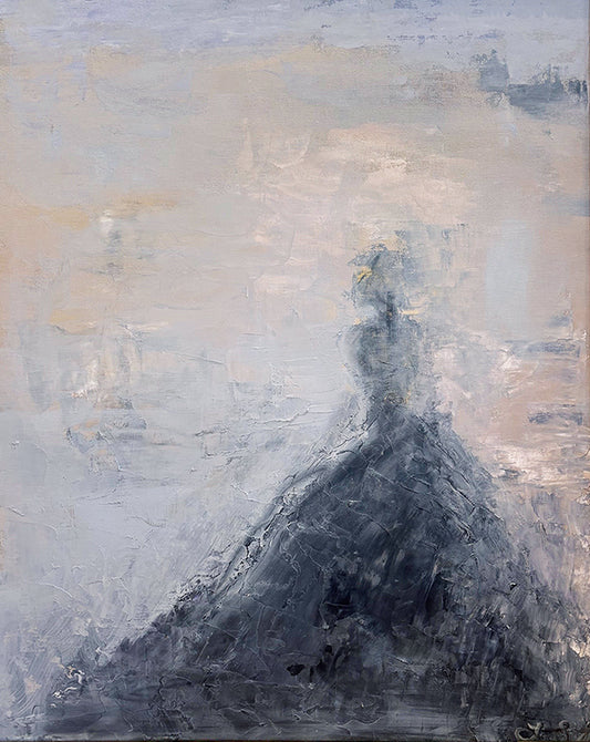 Lost in the Noise © Laura Scorey, Oil & Cold Wax on  Canvas Board, 30 X 24 inches